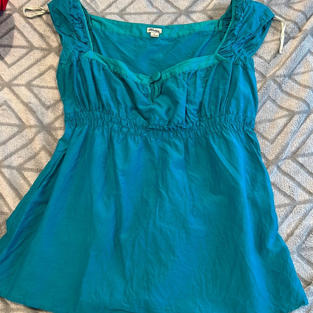 Cap sleeve babydoll top